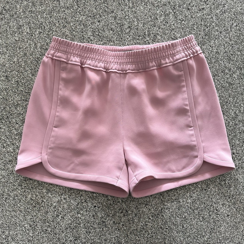 J. Crew Shorts Womens 0 Crepe Pull On Soft Pink High Waist Lined 3" Inseam